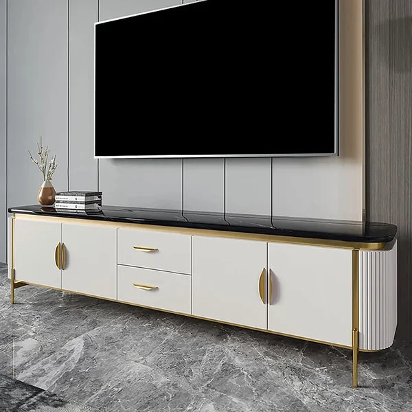 Moha Modern Faux Marble Top TV Console