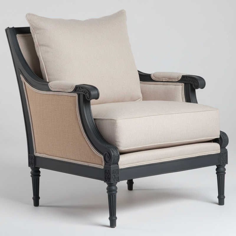 Scrolled Accent Chair – detail view
