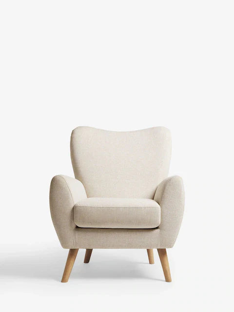 Tweedy Plain Light Natural Wilson II Highback Grande Armchair