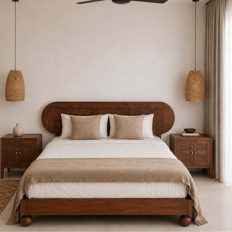Isha 100% Solid Wood Bed