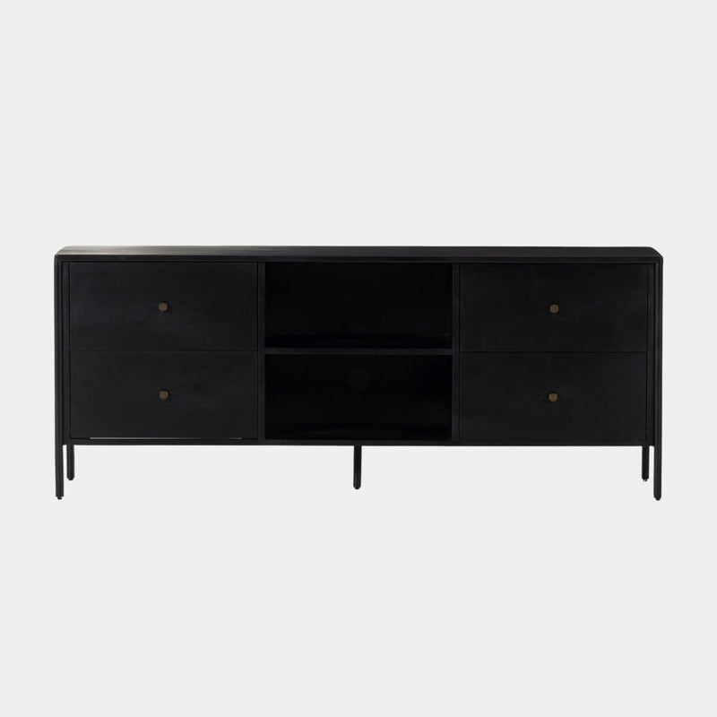 Matte Black Luxe TV Unit