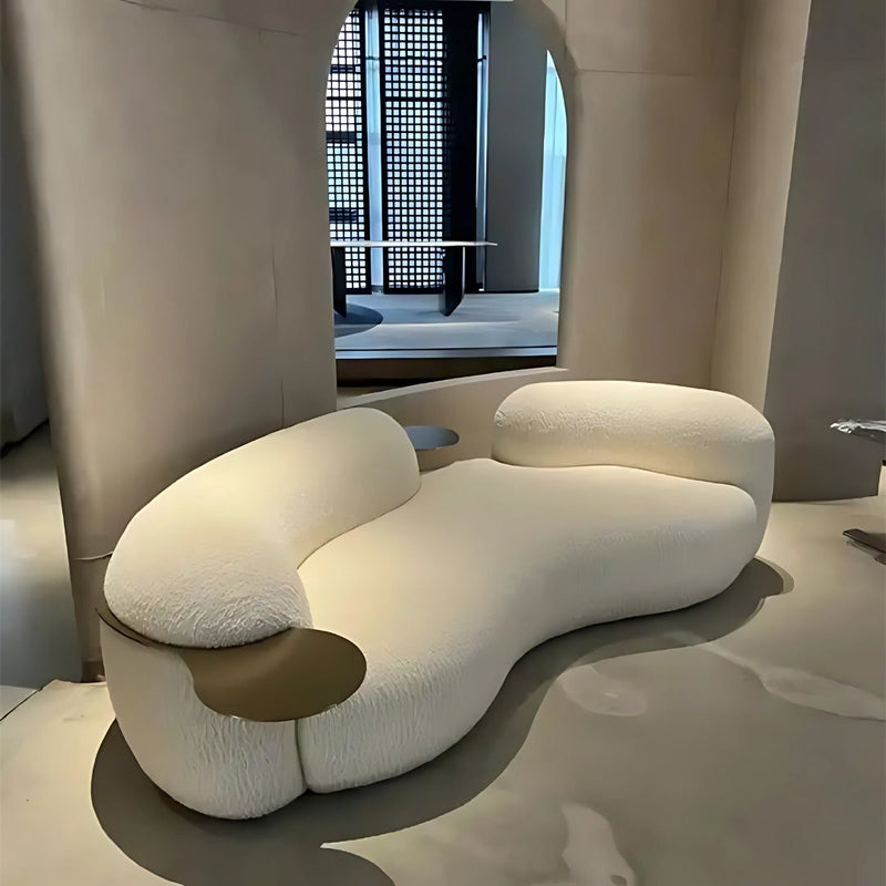 3 Seater Halo Wave Upholstered Curved Sofa