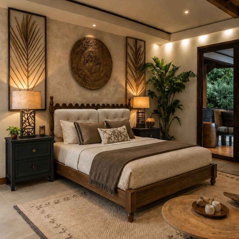 Sevilla 100% Solid Wood Upholstered Bed