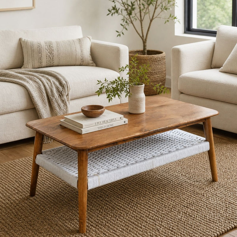 Vyut Jute weave 2-Tier Centre Table
