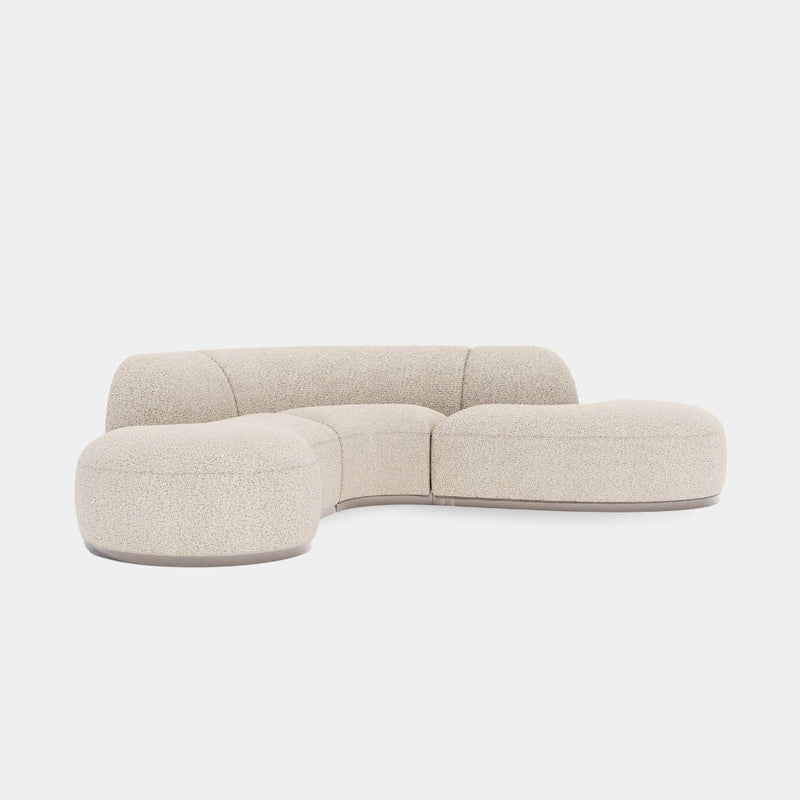 4 Seater Luxurious Off-White Curve Design Sofa