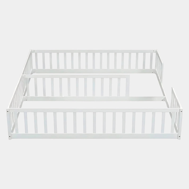 Twin Capacity White Baby Bed With Safety Rails