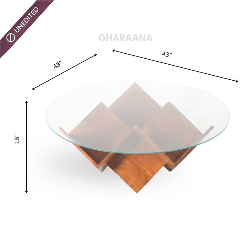 Zina Glass top Contemporary Centre Table