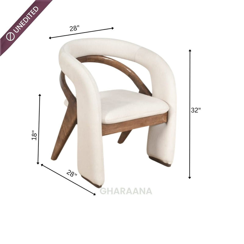Ramya Wooden Plush Armchair