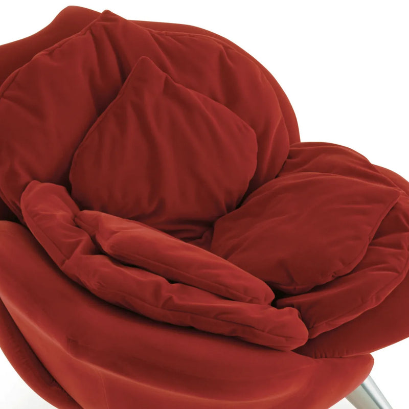 Floral Plush Lounge Chair