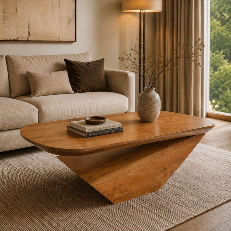 Gravity Modern Solid Wood Coffee Table - Large