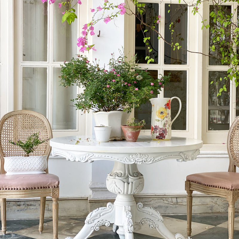 Louis XV inspired round dining table