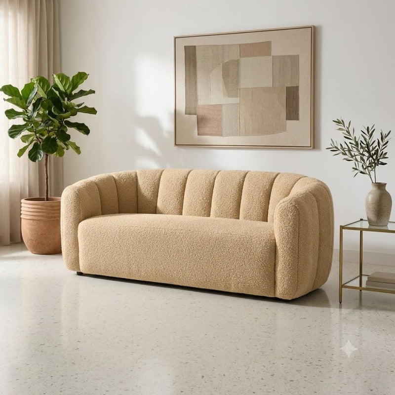 2 Seater Contemporary Curved Lounge Sofa