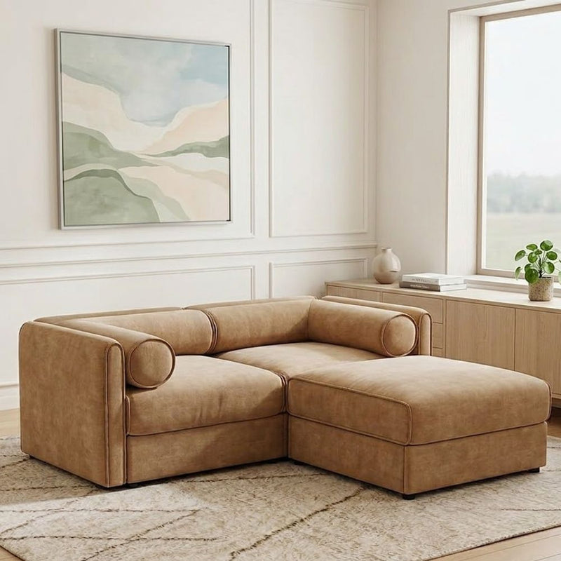 3 Seater Modern Sectional Sofa with Built-In Storage