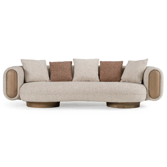 Rayo Modern Luxury Boucle Fabric 3 Seater Sofa