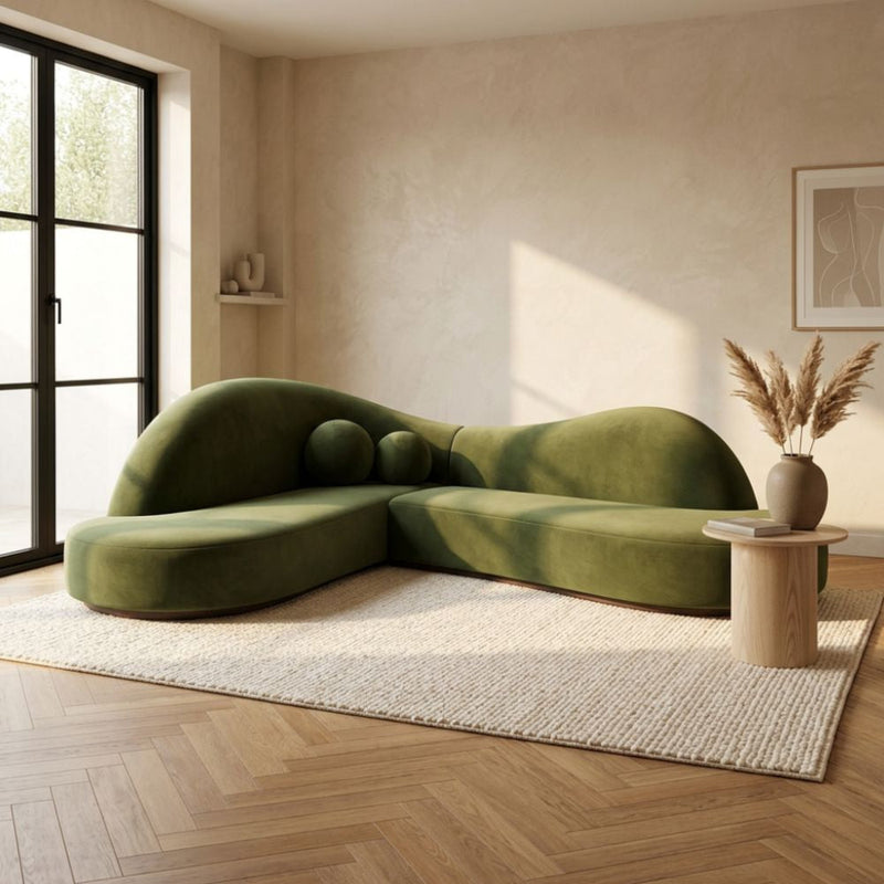 6 Seater Curvy Wave L-Shape Sectional Sofa