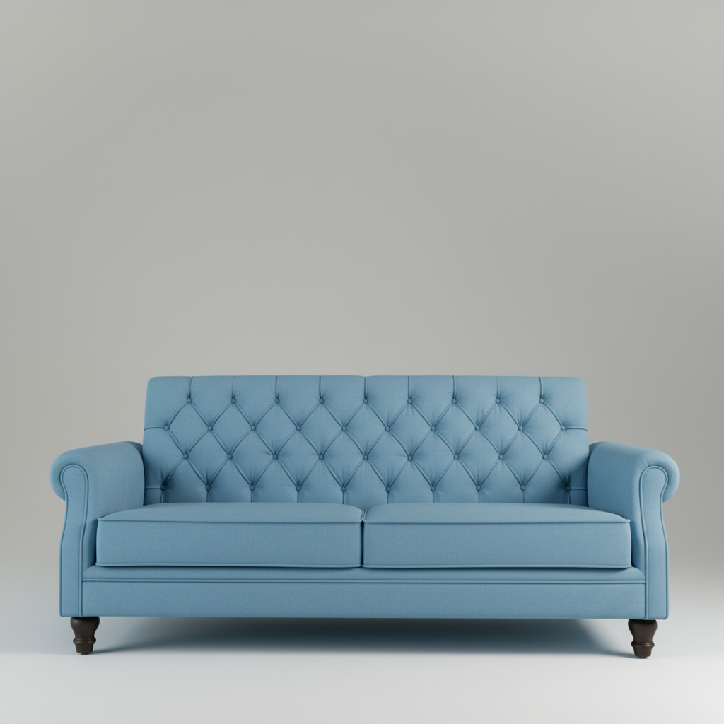 Mocharosa Sofa — Printed Rolled-Arm, made to order by Wooden Empiro — view 2