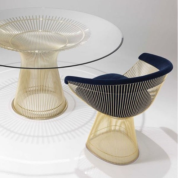 Luminary Luxury 4 Seater Round Dining Table with Glass Top
