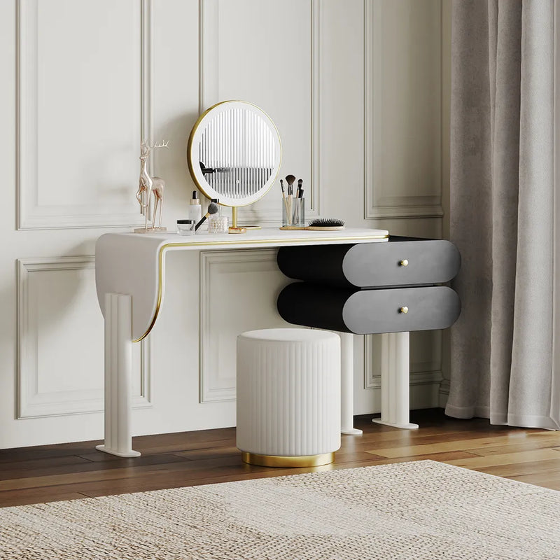 Nivambu Modern Light Luxury Makeup Vanity Table Set - Craft Decor
