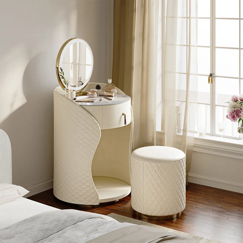 Jevun Modern Luxury Makeup Vanity Set - Craft Decor