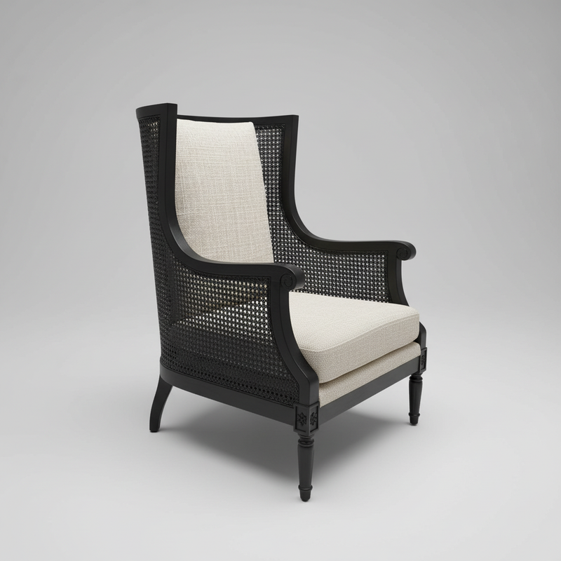 Cane Wingback Chair