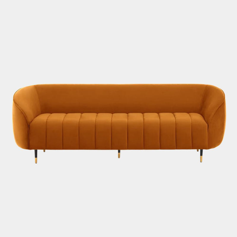 4 Seater Modern Curved Channel Lounge Sofa