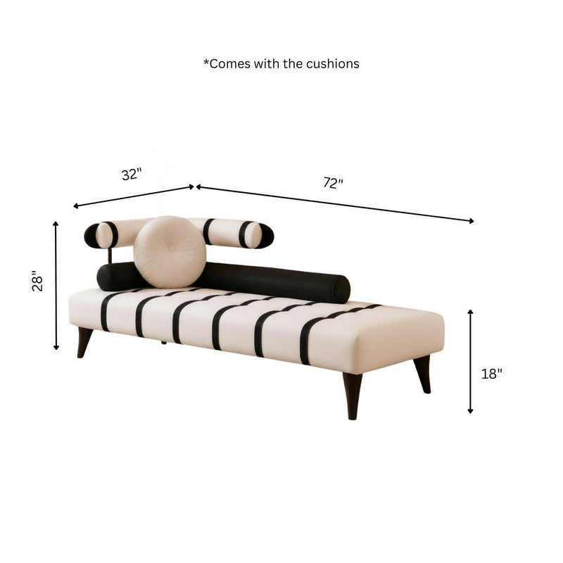 Ecplise Striped Upholstered Daybed
