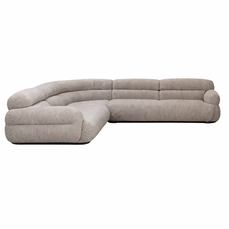 Luano L Shaped Upholstered Boucle 8 Seater Sofa Set
