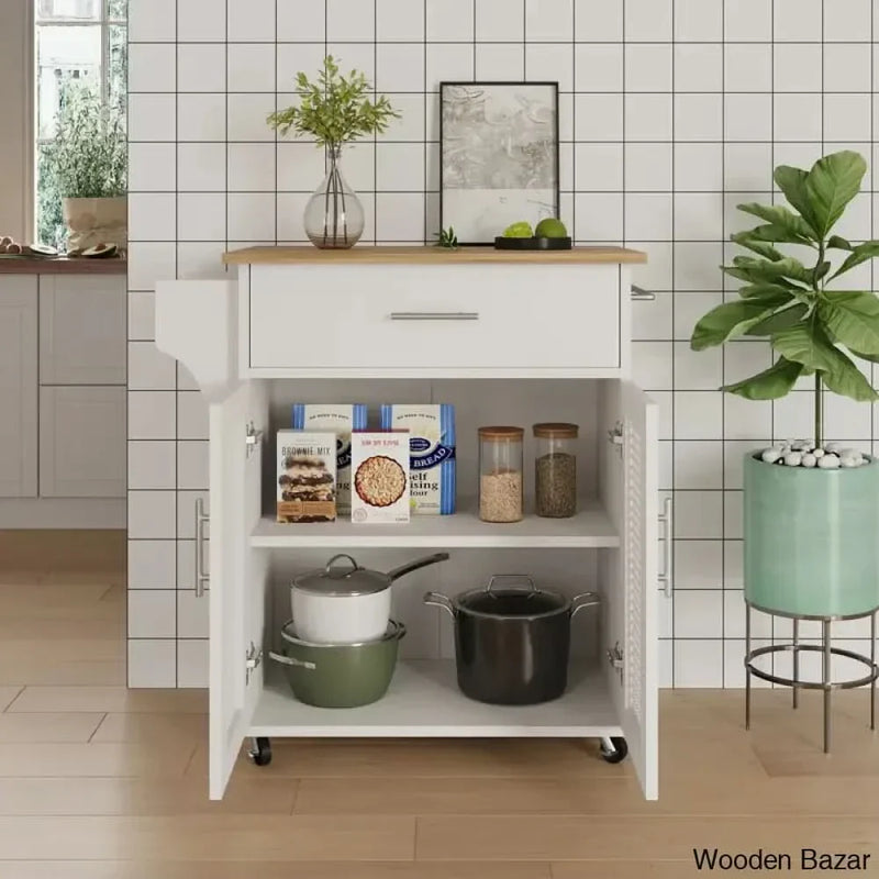 26'' Wide Rolling Kitchen Island with Solid Wood Top Kitchen trolley cart cabinet kitchen island with storage