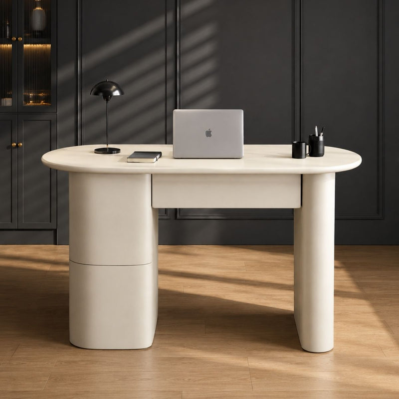 Leyah Wooden Workstation Desk