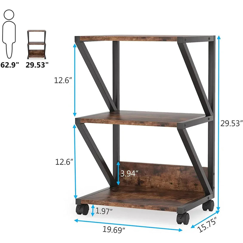 Winny Printer Stand with Wheels - Craft Decor