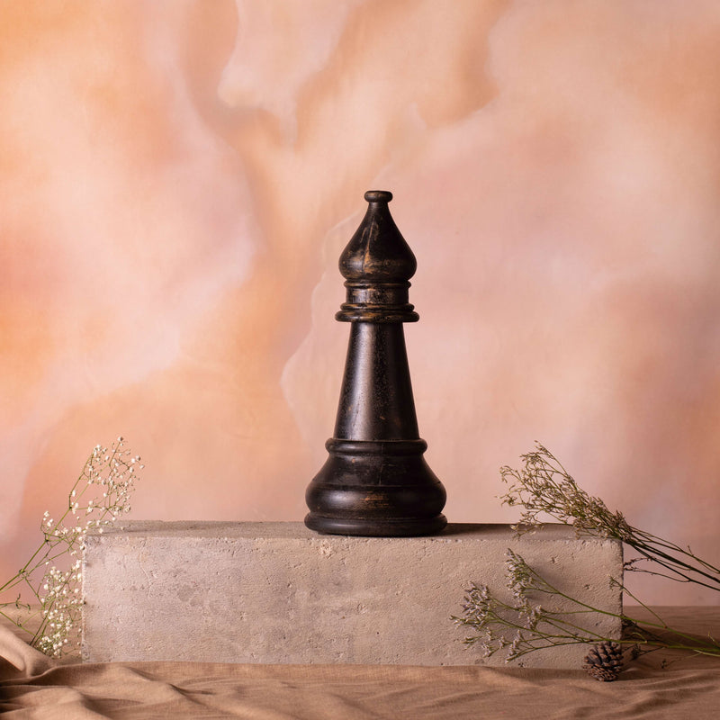 Wooden Queen Chess Piece Decor