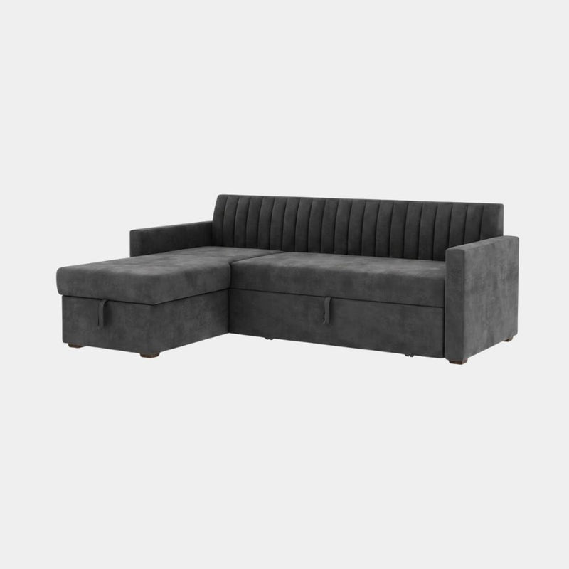 3 Seater L-Shape Tufted Sofa Cum Bed