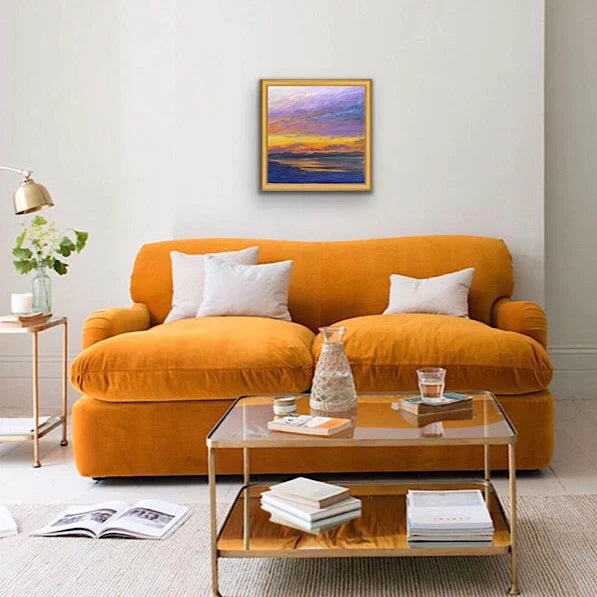 Rumba 2 Seater Contemporary Mustard Yellow Bedroom Sofa