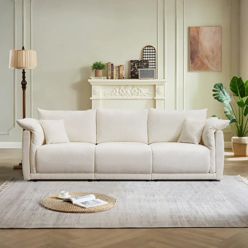 Hibikson 3-seater sofa with 2 pillows - Craft Decor