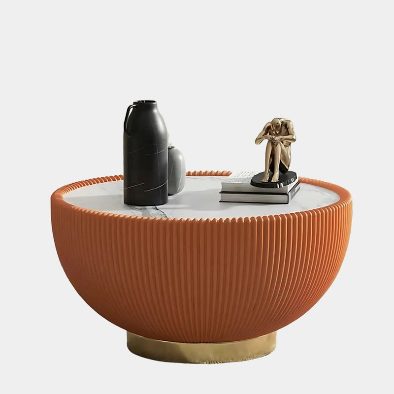 Rust Cozy Round Coffee Table