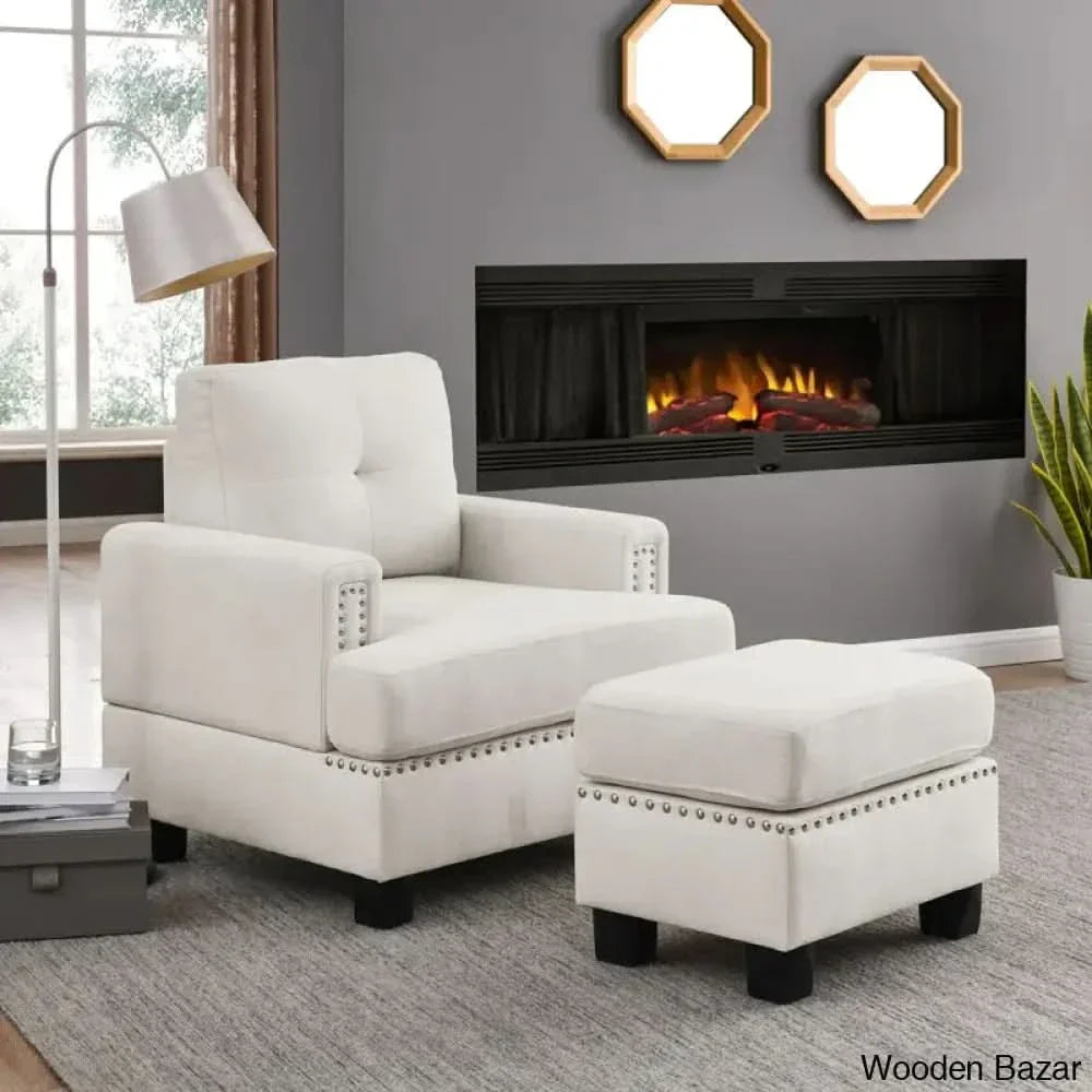 Chair with ottoman