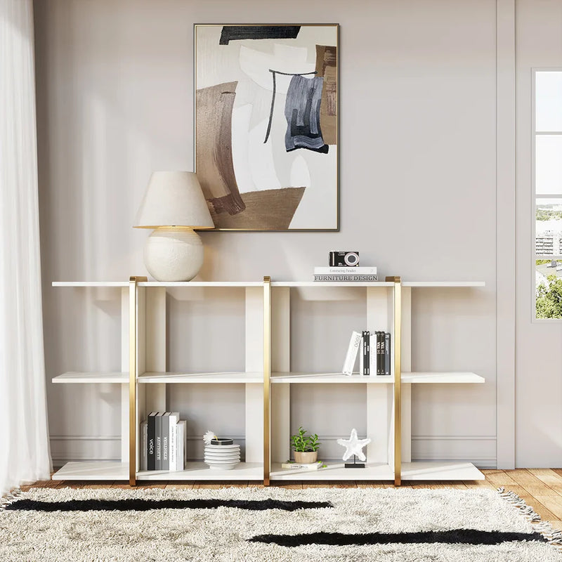 Alankar Modern Long Metal Bookshelf