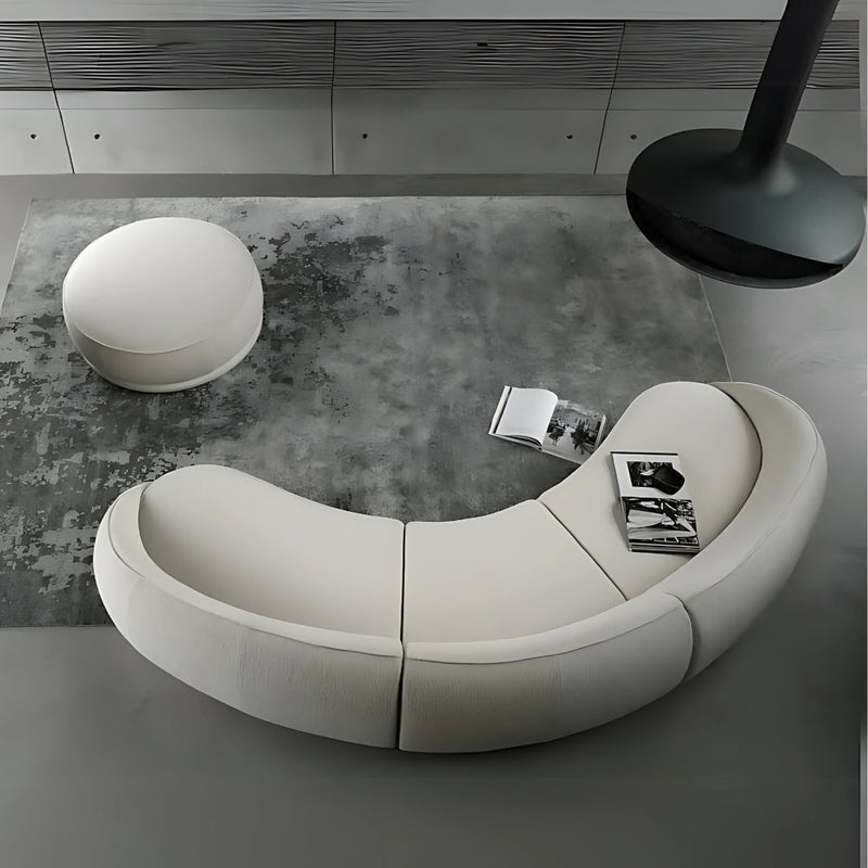 4 Seater Elegant Moonbeam Curved Sofa