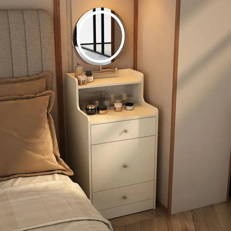 3 In 1 Vanity Desk With Mirror And Light
