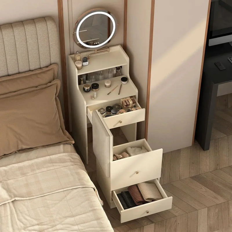 3 In 1 Vanity Desk With Mirror And Light