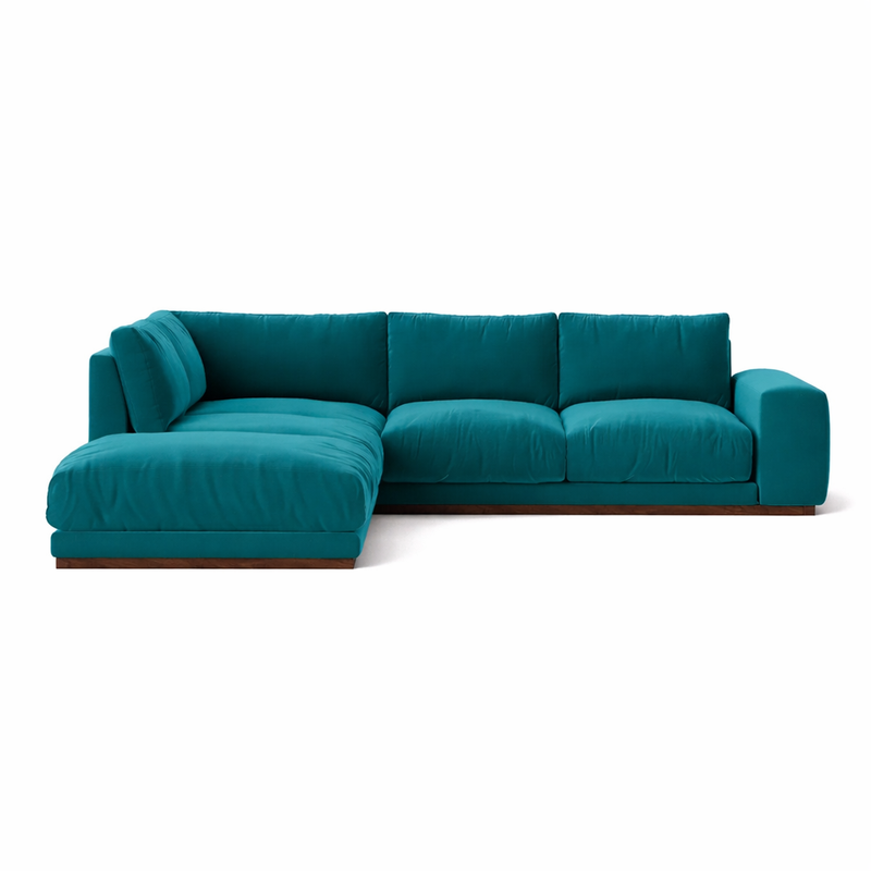 Epic Modern Teal L Shaped Corner Sofa