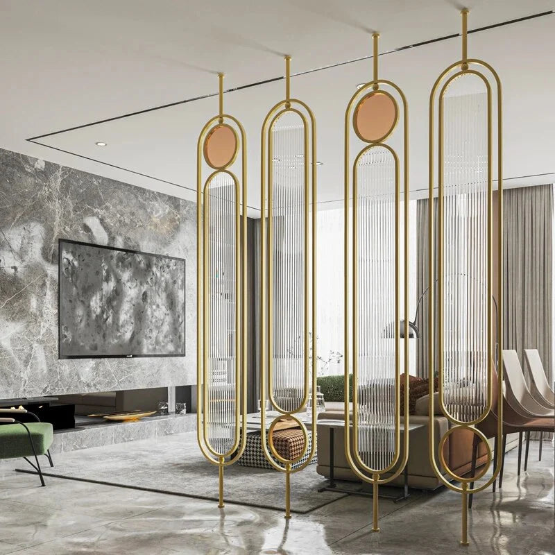 Metal Fluted Glass Partition