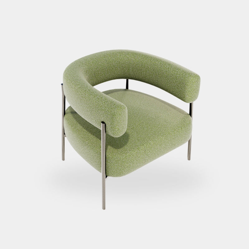 Modern Curve Upholstered Accent Chair