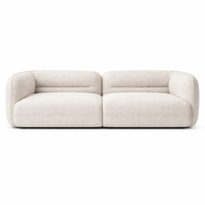 Absar 3 Seater Luxury Curvy Boucle Sofa