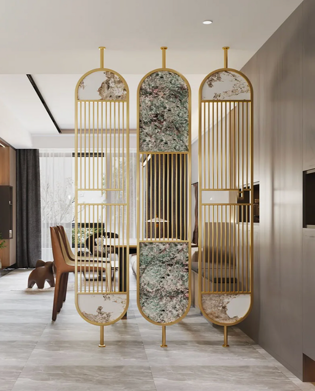 Mahir Modern Metal Partition With Marble