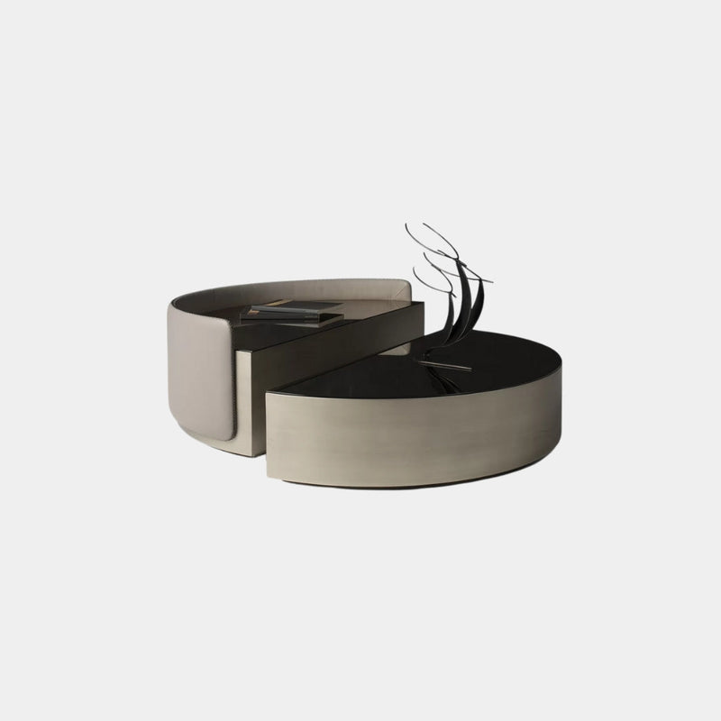 Dual Slice Orbit-Inspired Coffee Table