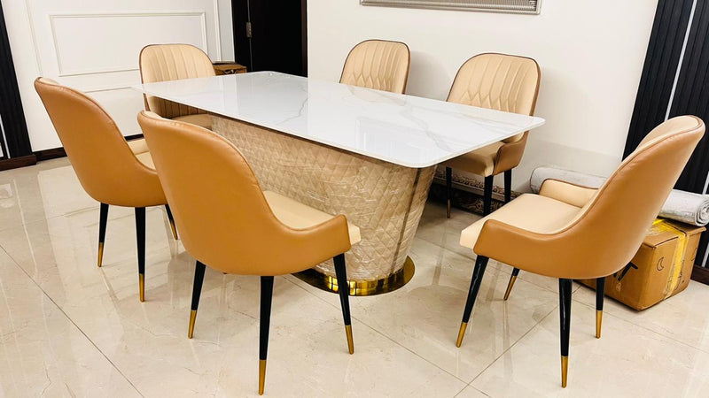 Nasha 6 Seater Modern Dining Table Set