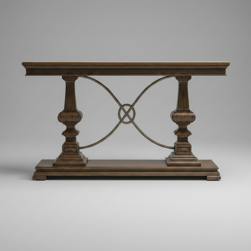Pedestal Console Table