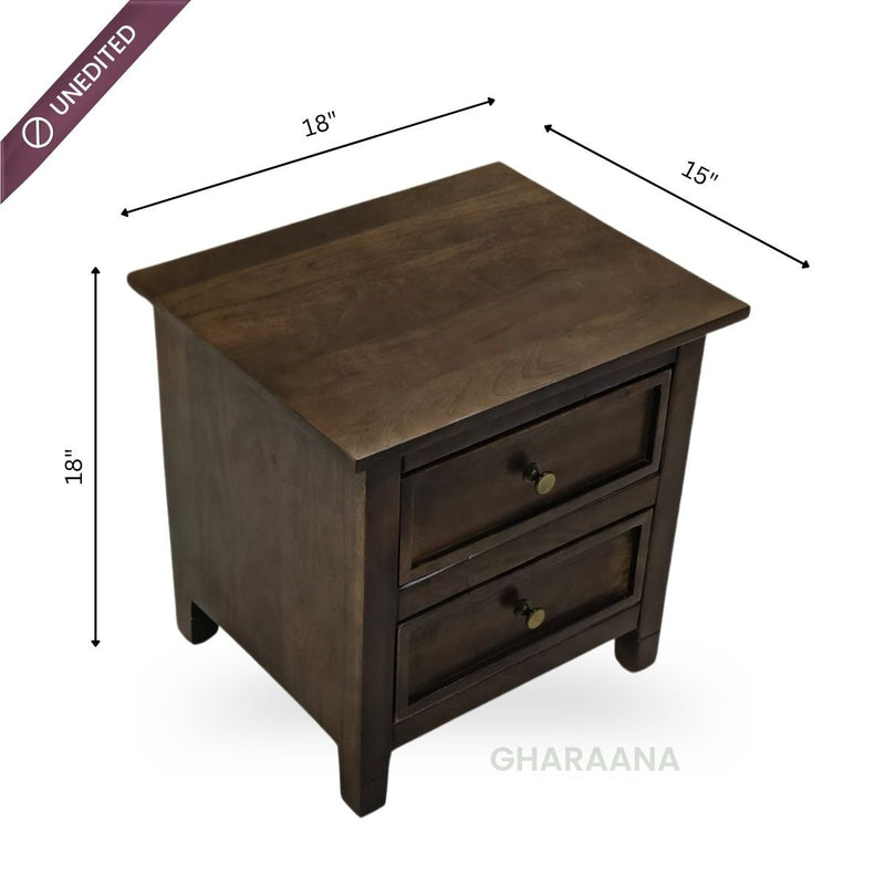 Kavya Wooden Bedside Table