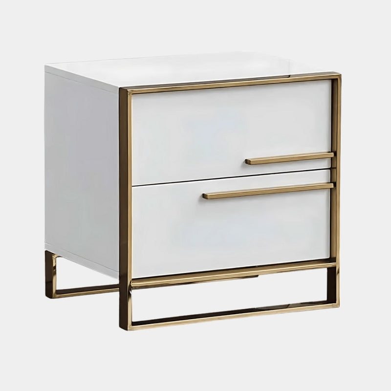 Modern Luxe White & Gold Side Table